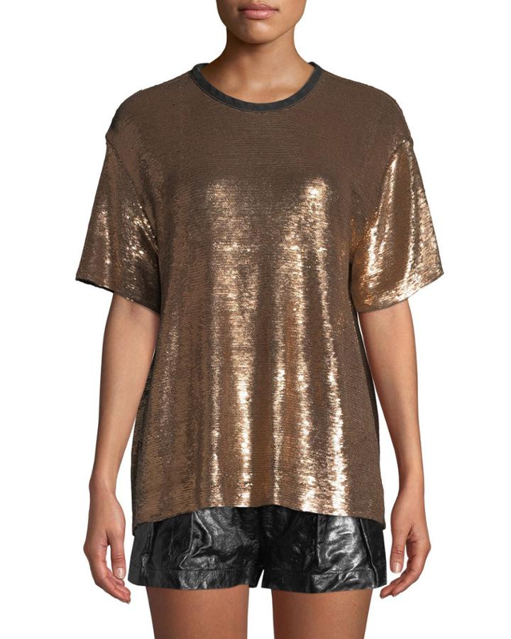 Natesa Sequin Short-sleeve Tee