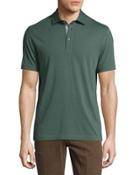 French-neck Cotton Polo