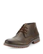 Roma Leather Lace-up Boot, Brown