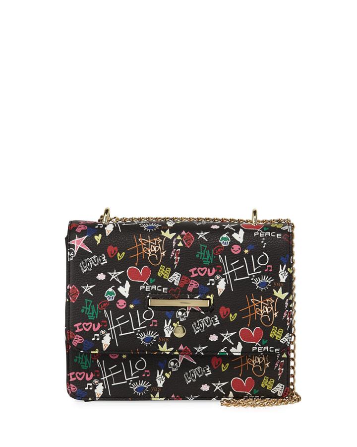 Zoe Faux-leather Printed Clutch Bag