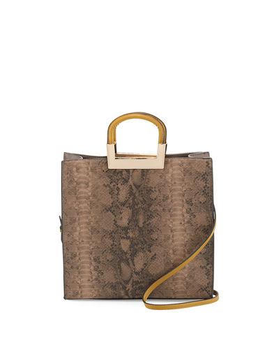 Sasha Snake-embossed Tote Bag