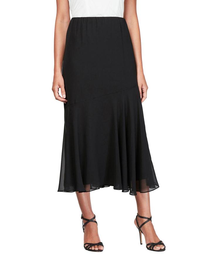 Tea-length Chiffon Flounce