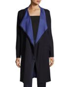 Long Two-tone Jacket, Navy