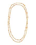 Long Single-strand Mixed Beaded Necklace