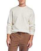 Men's Cashmere Crewneck Sweatshirt W/ Little Triangle