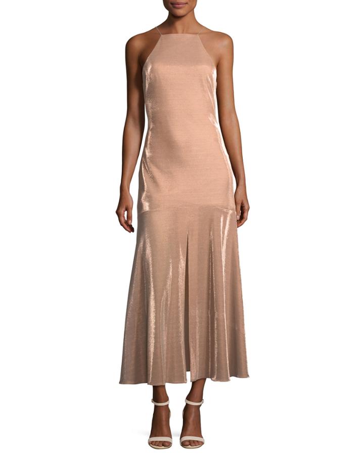 Opasidy Halter-neck Midi Cocktail Dress