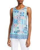 Printed Sleeveless Blouse