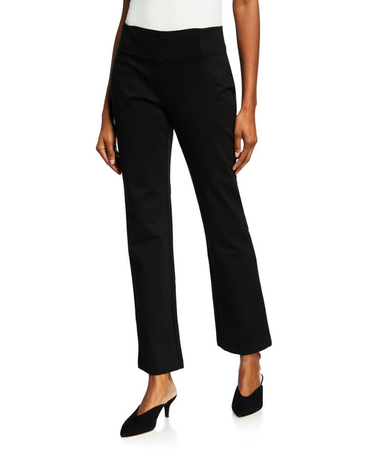 Solid Straight-leg Pants