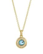 18k Lollipop Mini Blue Topaz & Diamond Pendant Necklace