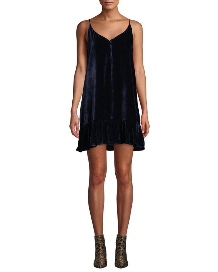 Audrina Velvet Flounce