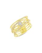 14k Yellow Gold Diamond Fashion Ring,