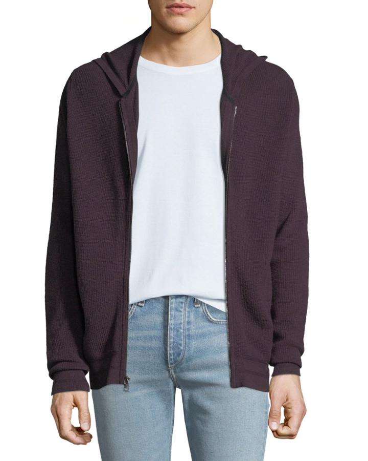 Men's Moulinex Waffle-knit Zip-front Hoodie