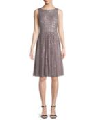 Sleeveless Embellished A-line Cocktail Dress