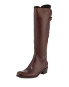 Zena Calf-high Riding Boot, Brown