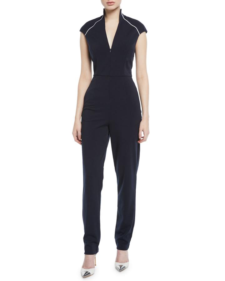 Military-neck Jumpsuit