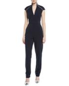 Military-neck Jumpsuit