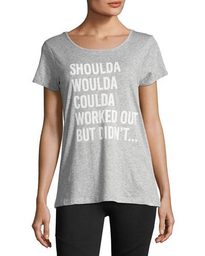 Scoop-neck Shoulda Graphic Tee