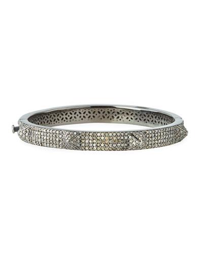 Pav&eacute; Champagne Diamond Pyramid Bangle