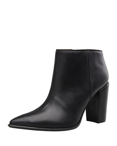 Noemi Leather Pointed Toe Bootie