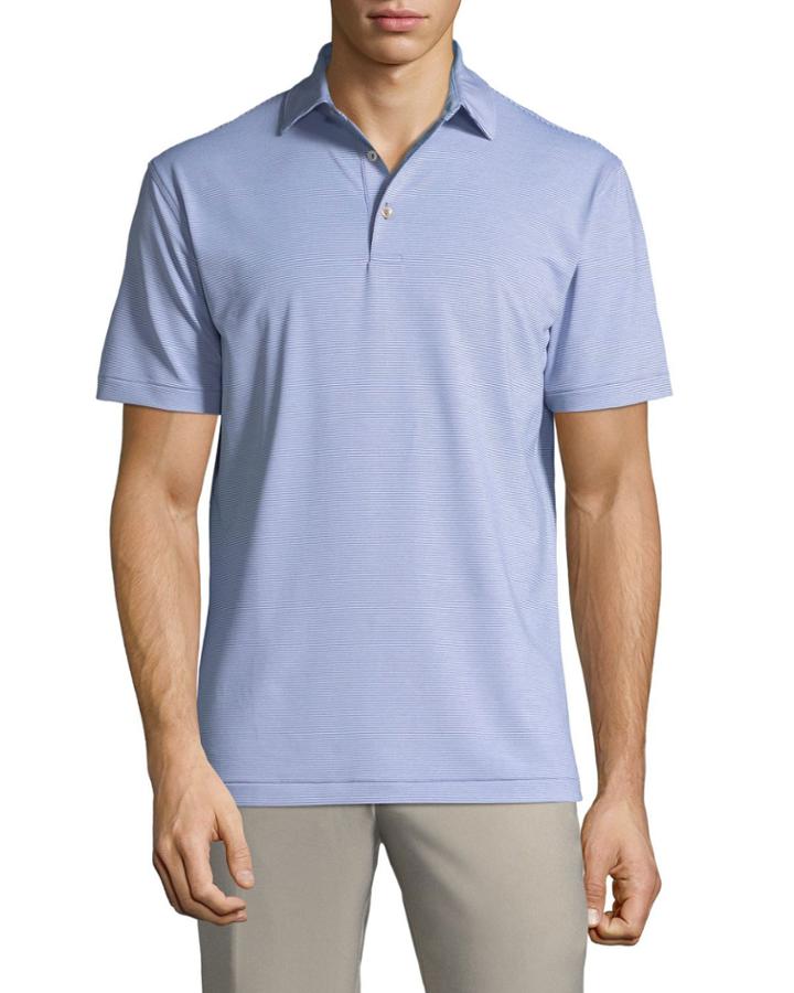 Men's Jubilee Stripe Stretch Jersey Polo