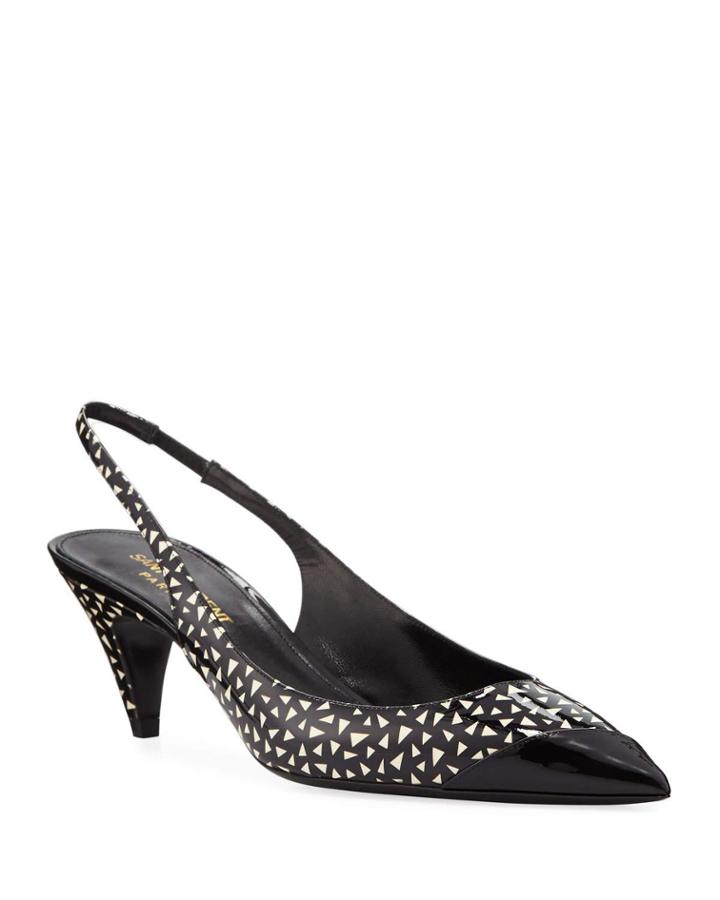 Charlotte Patent Slingback Pumps