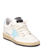 Ball Star Lace-up Distressed Leather