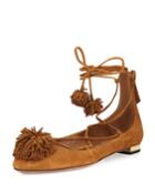 Sunshine Suede Pompom