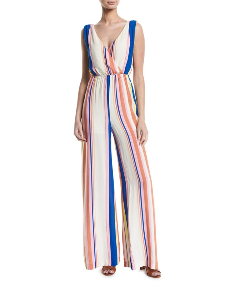 Rory Candy-striped Wide-leg Jumpsuit