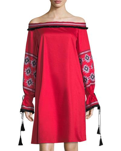 Return To Splendour Off-the-shoulder Dress