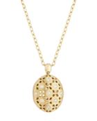 18k Yellow Gold Diamond Granada Locket Necklace