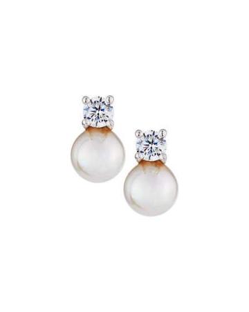 7mm Simulated Pearl & Crystal