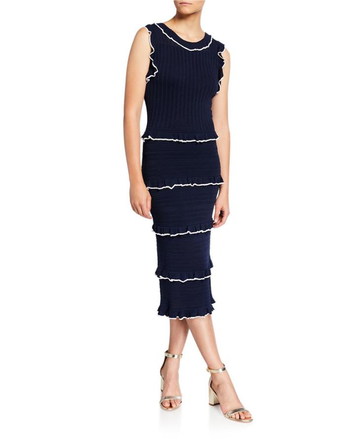Coco Crochet Ruffle Midi