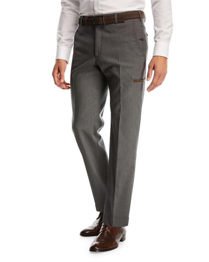 Flat-front Travel Trousers