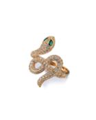 Snake Cubic Zirconia Ring, Adjustable