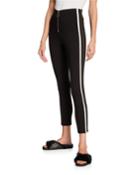 Slim-fit Ponte Pants With O-ring Detail