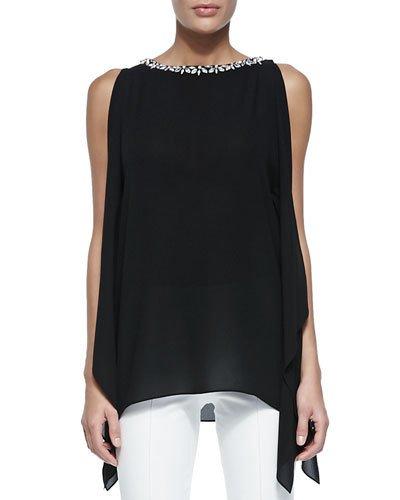 Embellished Boat-neck Tunic