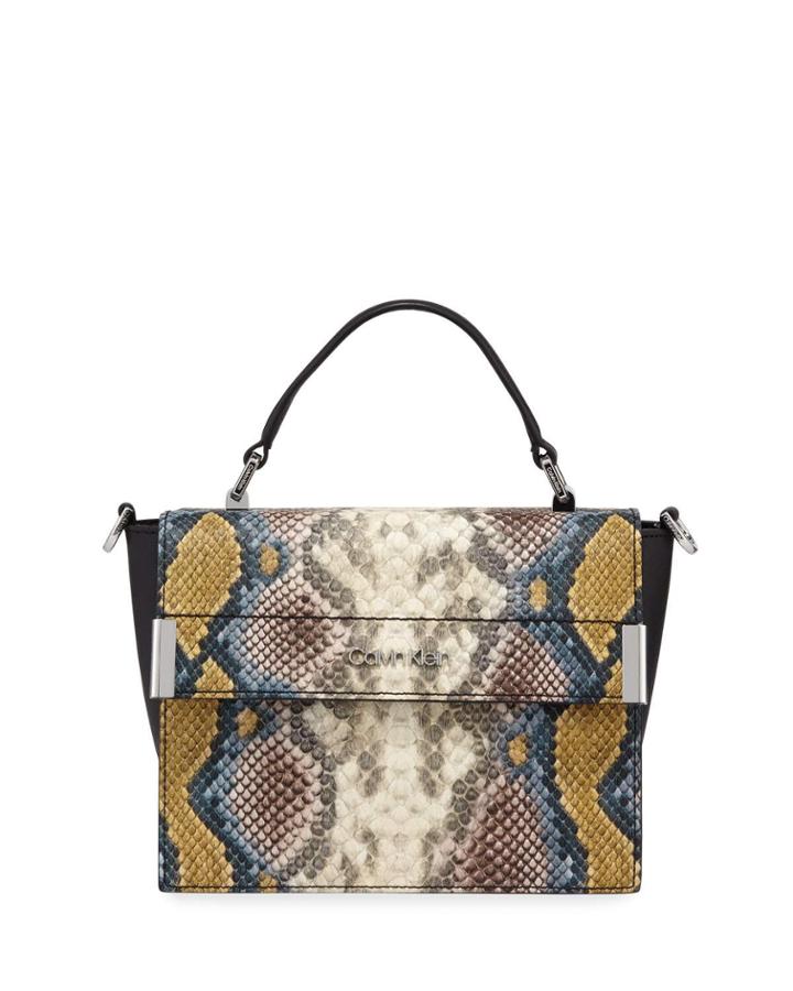 Raelynn Python-print Crossbody Bag
