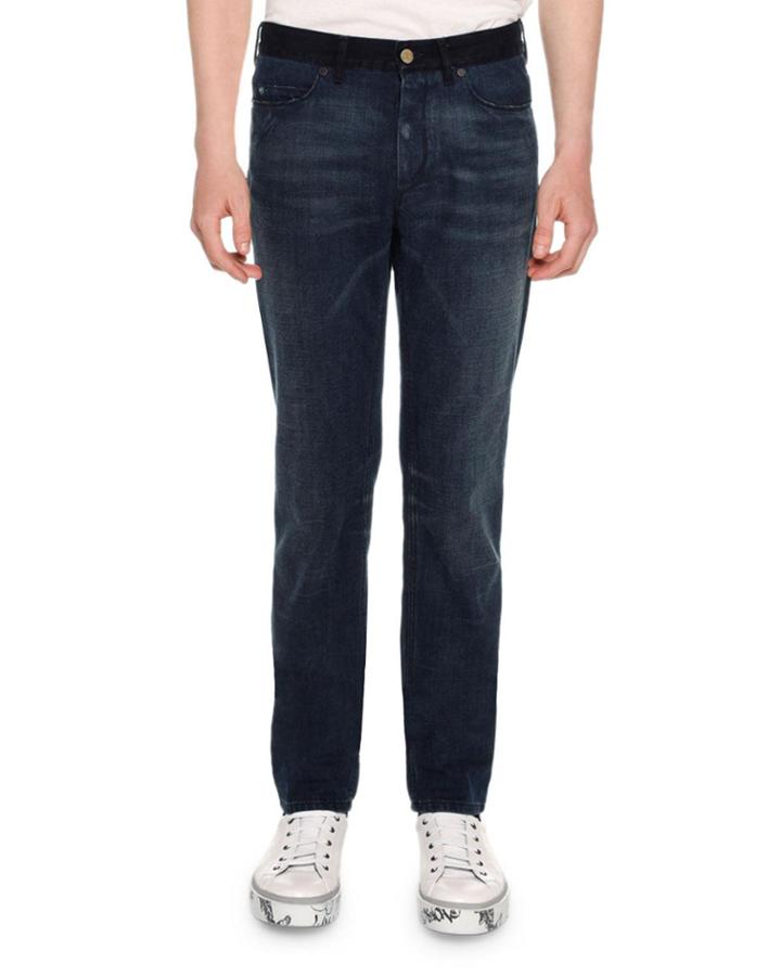 Contrast Waistband Skinny