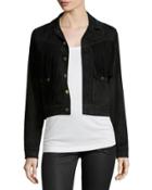 The On-the-fringe Trucker Jacket, Black