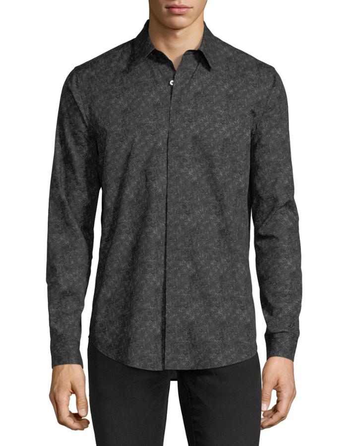 Tonal-print Long-sleeve