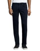 Luxe Performance: Straight-leg Sateen Jeans,