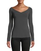 Tracking Shot Lace-up V-neck Top