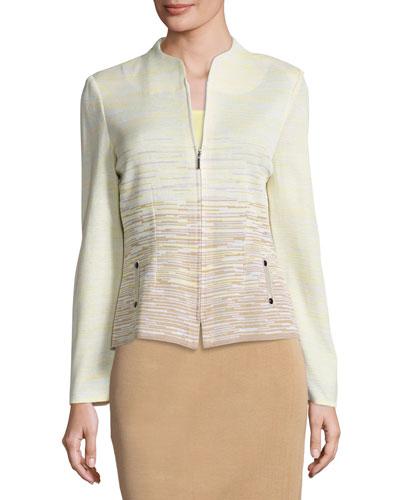 Ombre Zip-front Jacket,
