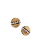 18k Rose Senso Mini Stud Earrings With Diamonds