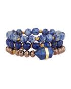 Bead & Stone Stretch Bracelets,
