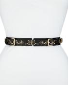 Double-buckle Leather Belt W/