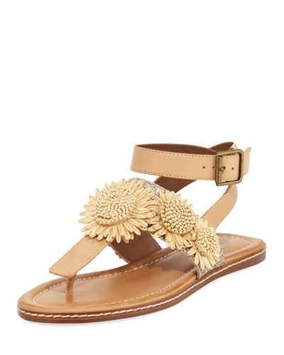 Fae Glitter Leather Sunflower