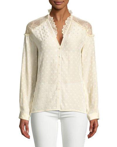 Taki Silk Burnout Blouse