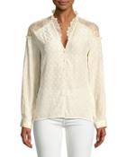 Taki Silk Burnout Blouse