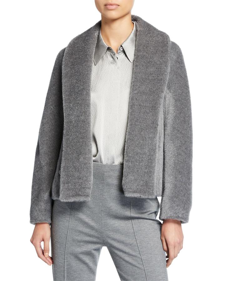 Fuzzy Alpaca & Wool Topper Jacket